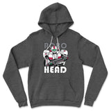 Robo Head Hoodie in Dark Grey Heather color