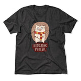 Hedge Hog Potter Men/Unisex T-Shirt in Dark Grey Heather color