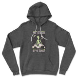 I Mostly Want Peace, Love And Weed Hoodie in Dark Grey Heather color