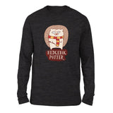 Hedge Hog Potter Men/Unisex Drop Shoulder Sweatshirt in Dark Grey Heather color