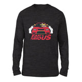 Fart And Furious Men/Unisex Drop Shoulder Sweatshirt in Dark Grey Heather color