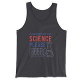 A Moment Of Science Please Men/Unisex Tank in Dark Grey color