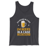 24 Hours In A Day, 24 Beers In A Case. Coincidence Men/Unisex Tank in Dark Grey color