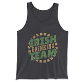 Irish Drinking Team Men/Unisex Tank in Dark Grey color