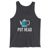 Pot Head Men/Unisex Tank in Dark Grey color