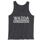 Wazda Deelwifkramer Men/Unisex Tank in Dark Grey color