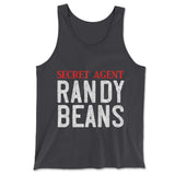 Secret Agent Randy Beans Men/Unisex Tank in Dark Grey color