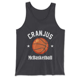 Cranjus Mcbasketball Men/Unisex Tank in Dark Grey color