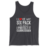 I Love My Six Pack So Much, I Protect It With A Layer Of Fat Men/Unisex Tank in Dark Grey color
