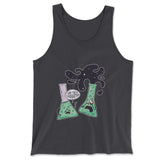 I Think You're Overreacting Men/Unisex Tank in Dark Grey color