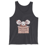 Willing To Undergo Scientific Research For Food Men/Unisex Tank in Dark Grey color