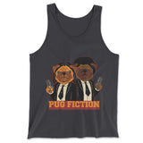 Pug Fiction Men/Unisex Tank in Dark Grey color