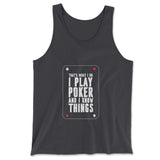 Play Poker Men/Unisex Tank in Dark Grey color