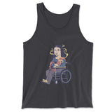 Monalisa Smoking Men/Unisex Tank in Dark Grey color