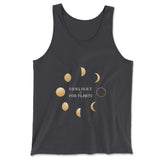 Night Moon Phases Men/Unisex Tank in Dark Grey color