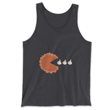 Pie Eating Cream Men/Unisex Tank in Dark Grey color