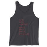 Physics Formula Men/Unisex Tank in Dark Grey color
