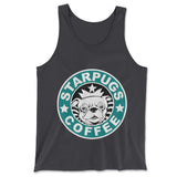 Starpugs Coffee Men/Unisex Tank in Dark Grey color
