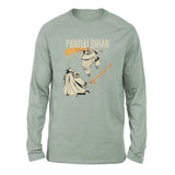The Pandalorian Men/Unisex Drop Shoulder Sweatshirt in Dusty Blue color