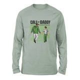 Call Of Daddy Men/Unisex Drop Shoulder Sweatshirt in Dusty Blue color