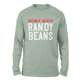 Secret Agent Randy Beans Men/Unisex Drop Shoulder Sweatshirt in Dusty Blue color