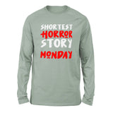 Shortest Horror Story - Monday Men/Unisex Drop Shoulder Sweatshirt in Dusty Blue color