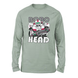 Robo Head Men/Unisex Drop Shoulder Sweatshirt in Dusty Blue color