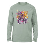 Pizza Kong Men/Unisex Drop Shoulder Sweatshirt in Dusty Blue color
