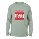 Spoiler Alert Men/Unisex Drop Shoulder Sweatshirt in Dusty Blue color