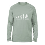 Female Evolution Men/Unisex Drop Shoulder Sweatshirt in Dusty Blue color