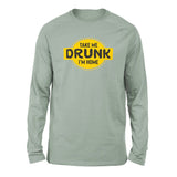 Take Me Drunk, I'm Home Men/Unisex Drop Shoulder Sweatshirt in Dusty Blue color