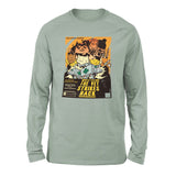 Cat Wars - The Vet Strikes Again Men/Unisex Drop Shoulder Sweatshirt in Dusty Blue color