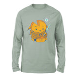 Baby Gouda Men/Unisex Drop Shoulder Sweatshirt in Dusty Blue color