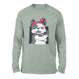 French Bulldog Men/Unisex Drop Shoulder Sweatshirt in Dusty Blue color