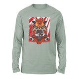 German Shepard Gamer Dog Men/Unisex Drop Shoulder Sweatshirt in Dusty Blue color