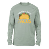You Had Me At Tacos Men/Unisex Drop Shoulder Sweatshirt in Dusty Blue color