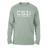 CSI - Can't Stand Idiots Men/Unisex Drop Shoulder Sweatshirt in Dusty Blue color