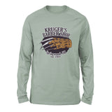 Krugers Barbershop Men/Unisex Drop Shoulder Sweatshirt in Dusty Blue color