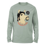 Kendrick Llama Men/Unisex Drop Shoulder Sweatshirt in Dusty Blue color