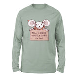 Willing To Undergo Scientific Research For Food Men/Unisex Drop Shoulder Sweatshirt in Dusty Blue color