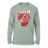 Power Loops Men/Unisex Drop Shoulder Sweatshirt in Dusty Blue color