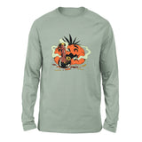 Baked Pumpkin Men/Unisex Drop Shoulder Sweatshirt in Dusty Blue color