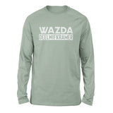 Wazda Deelwifkramer Men/Unisex Drop Shoulder Sweatshirt in Dusty Blue color