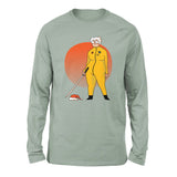 Kill Bill Mrs.santa Men/Unisex Drop Shoulder Sweatshirt in Dusty Blue color