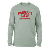 Harvard Law, Just Kidding Men/Unisex Drop Shoulder Sweatshirt in Dusty Blue color
