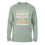 I Did Not Trip And Fall, I Attacked The Floor And I Believe I Am Winning Men/Unisex Drop Shoulder Sweatshirt in Dusty Blue color