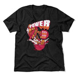 Power Loops Men/Unisex T-Shirt in Heather Black color