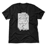 Debt Atlas Men/Unisex T-Shirt in Heather Black color