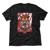 German Shepard Gamer Dog Men/Unisex T-Shirt in Heather Black color