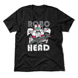 Robo Head Men/Unisex T-Shirt in Heather Black color